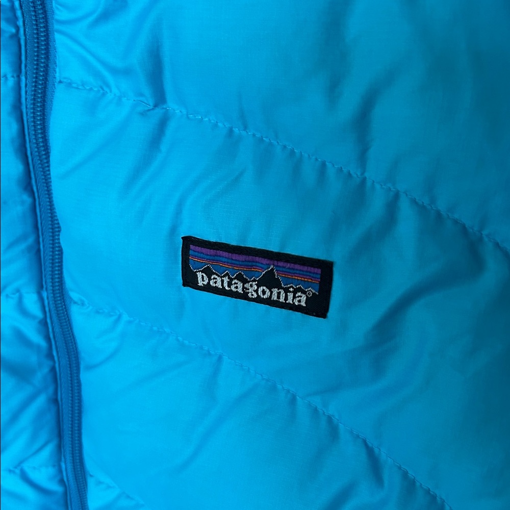 Patagonia Hi Loft Down Sweater Puffer Jacket Full Zip Blue Winter - Picture 2 of 7